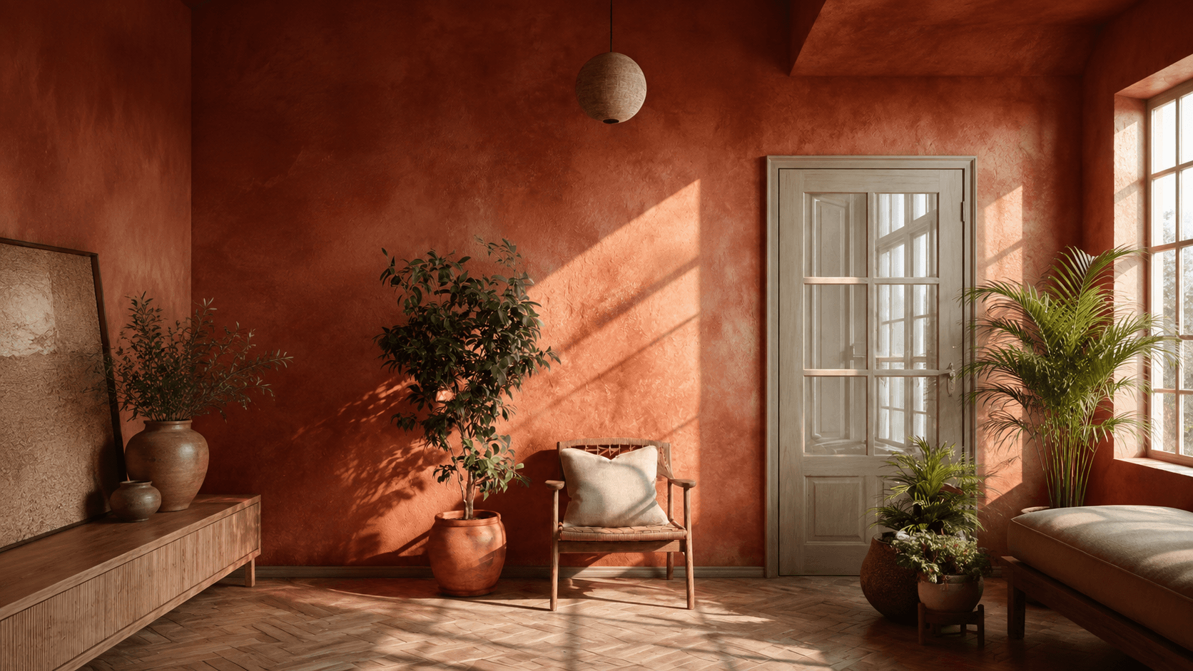 Art Story styled interior with warm decor details